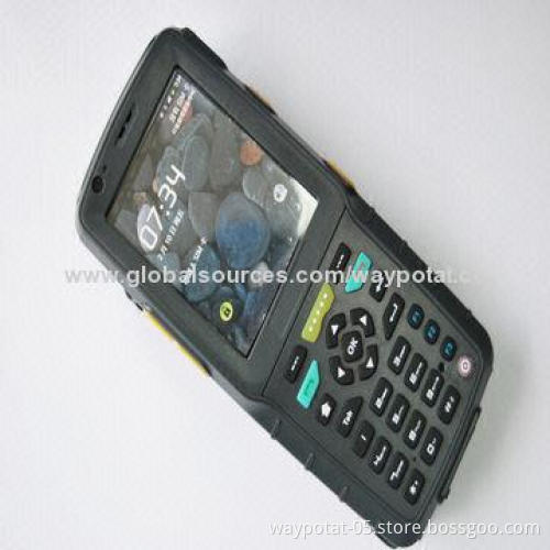 Handheld RFID Reader, Supports UHF Bar-code GPS Fingerprint, Voice with Call Feature